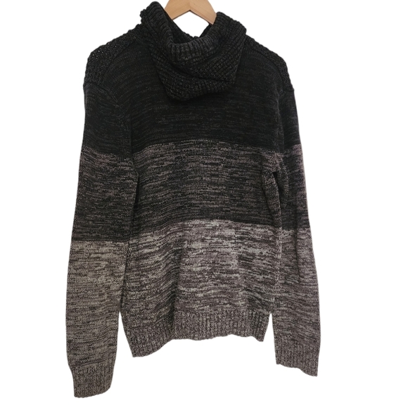 Retrofit Vintage  Black & Gray Color Block Men's Pullover Hoodie Size L - Picture 2 of 7